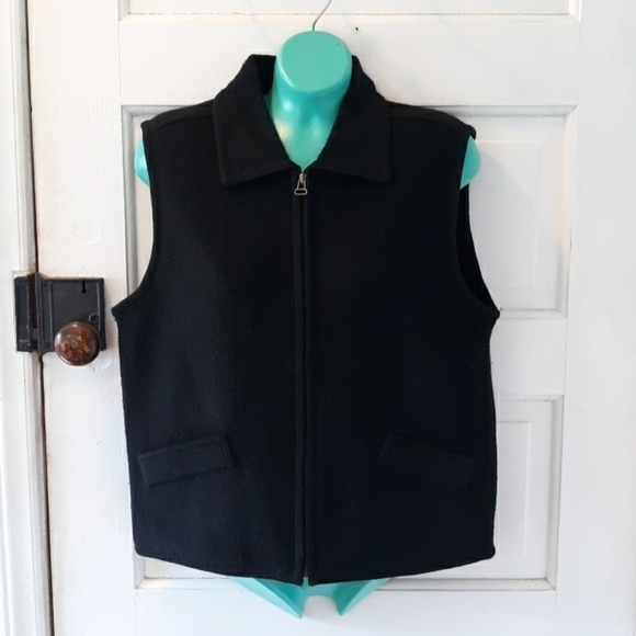 Vintage Tally Ho 100% boiled wool black vest - Picture 1 of 2